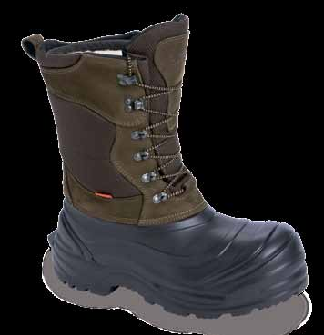 ocieplający (100% wełny) Podeszwa: EVA Kolor: brązowy/kamuflaż Upper: waterproof leather nubuck, polyamide textile Lining: