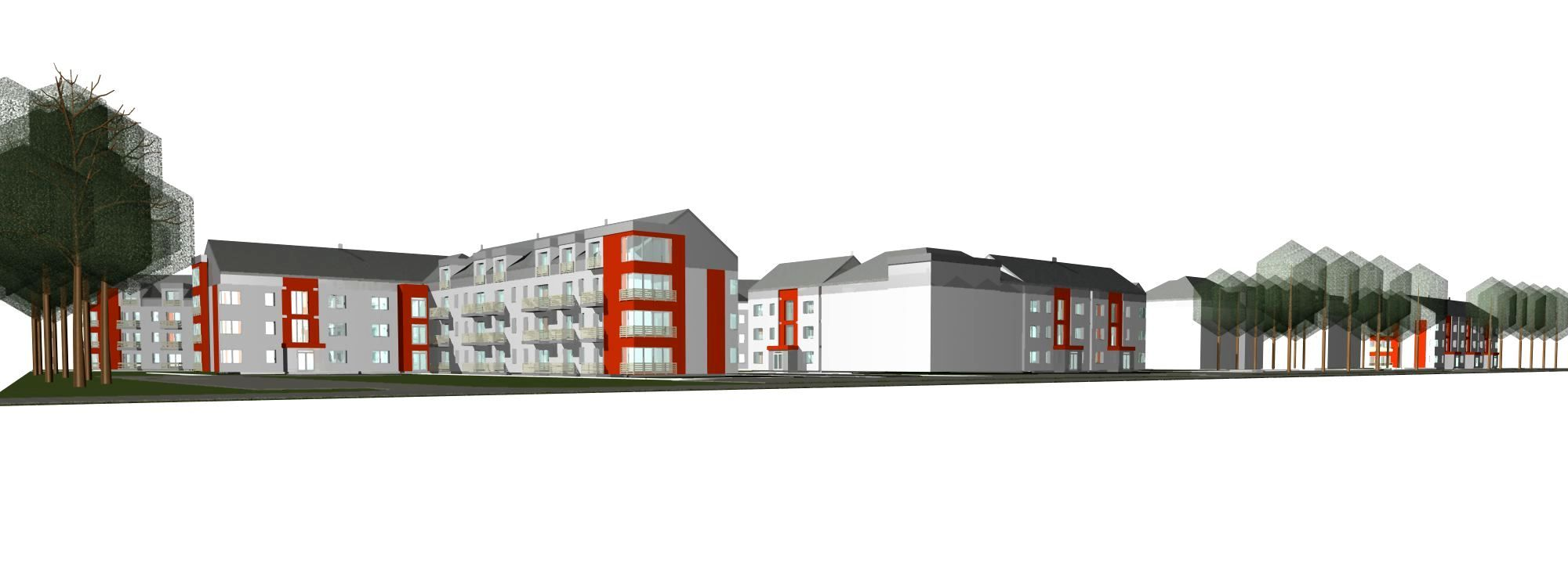 Tak może wyglądać nowe osiedle mieszkaniowe w Starogardzie. Trwają przygotowania do realizacji rządowego programu Mieszkanie Plus Koncepcja zagospodarowania terenu przy ul.