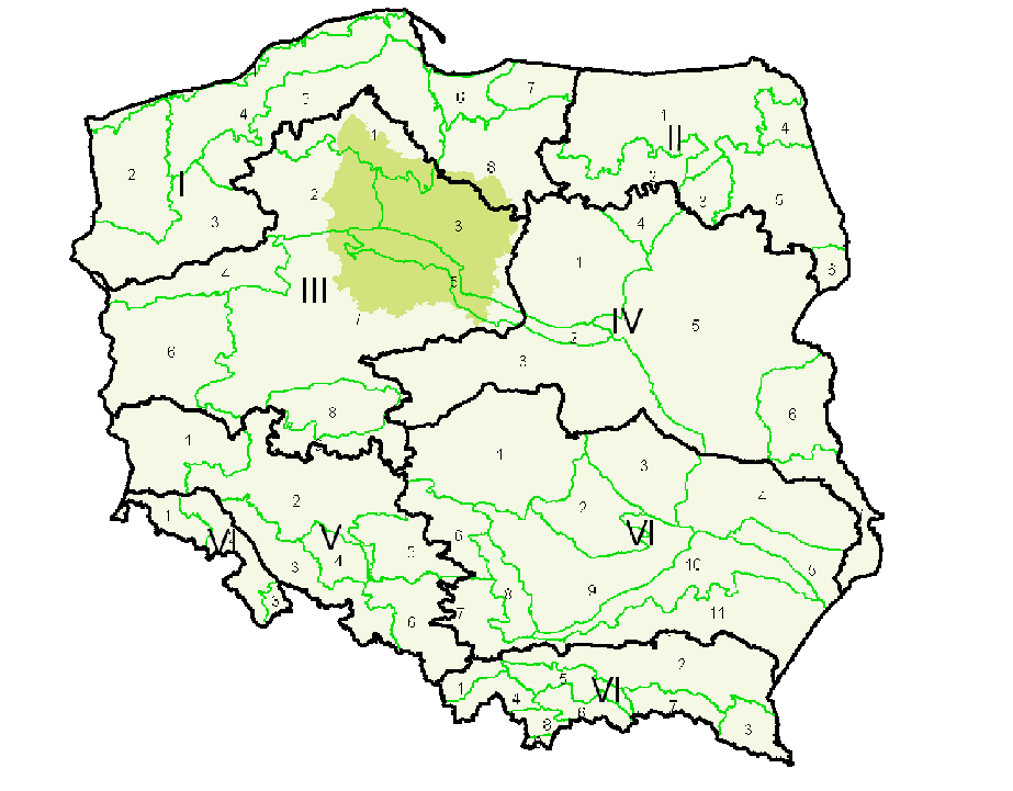PołoŜenie według regionalizacji przyrodniczo-leśnej Krainy przyrodniczo-leśne: Wielkopolsko-Pomorska (III) Dzielnice: Borów Tucholskich Pojezierza
