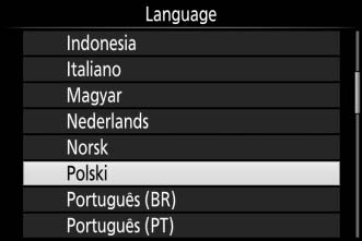 7 Wybierz język i ustaw zegar aparatu.