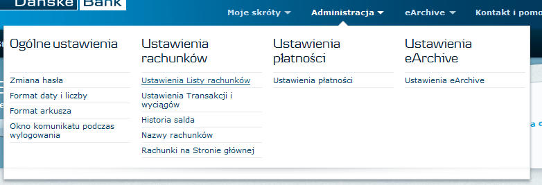 Business Online Zagadnienia ogólne lub użyj opcji Ustawienia rachunków lub użyj opcji Ustawienia Listy rachunków Drukowanie Na wielu stronach widoczny jest link Wersja do wydruku.