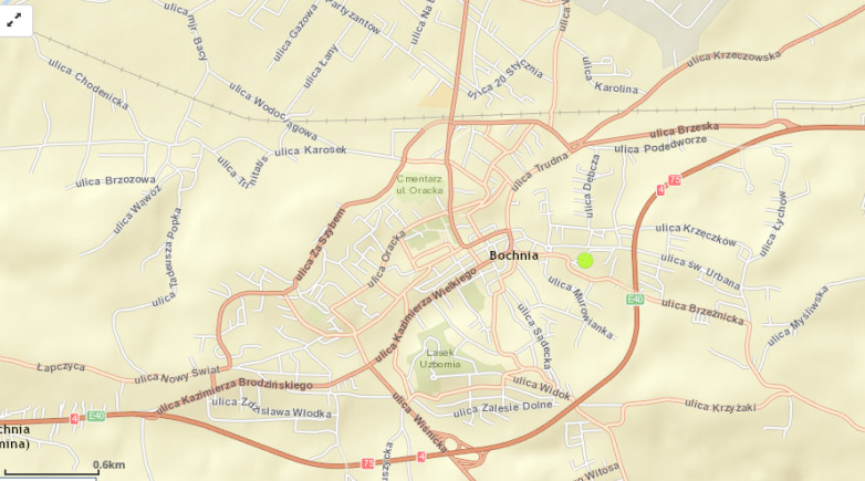 Charakterystyka stacji monitoringu jakości powietrza w Bochni Lokalizacja stacji Mapa lokalizacji stacji Kod krajowy stacji MpBochKonfed Rok rozpoczęcia pomiarów 2011-01-01 Współrzędne geograficzne