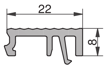 Okapnik aluminiowy z podwójnym doszczelnieniem, 1950 mm Numer: