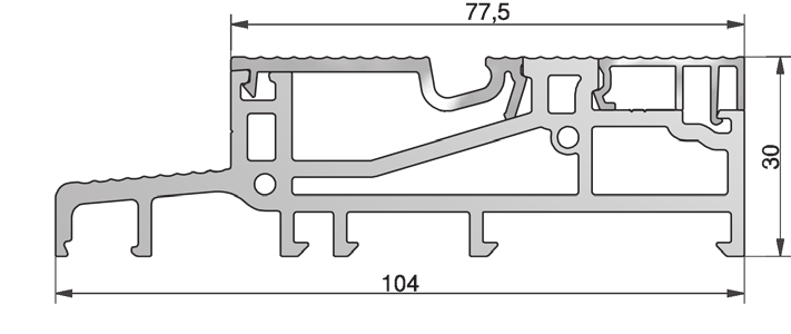 Veka 114028, 114201, 114202, 114203, 114205 z listwą klipsującą 27 Profil zatrzaskowy z