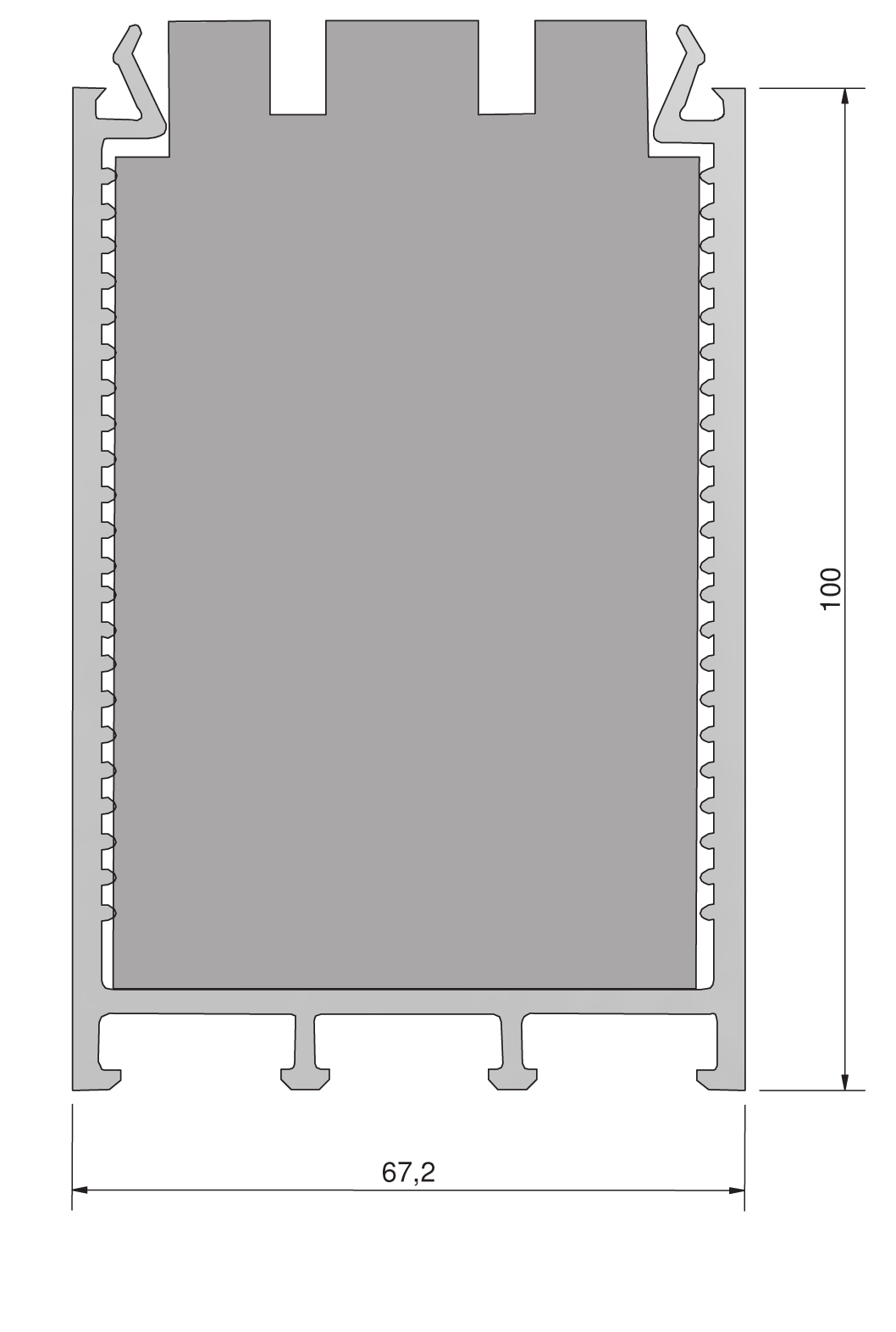 COMBI / COMBI PLUS - Profile podprogowe TSAP67g taśmą klejąca Adapter profili podprogowych z neoporem