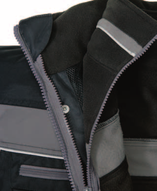 Bien cubierto y de uso flexible en combinación con la chaqueta de forro polar.