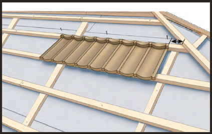 Jeśli dach posiada naroża, to panel montujemy tak aby pozostawić co najmniej 15 cm od krawędzi górnej panela do naroża.