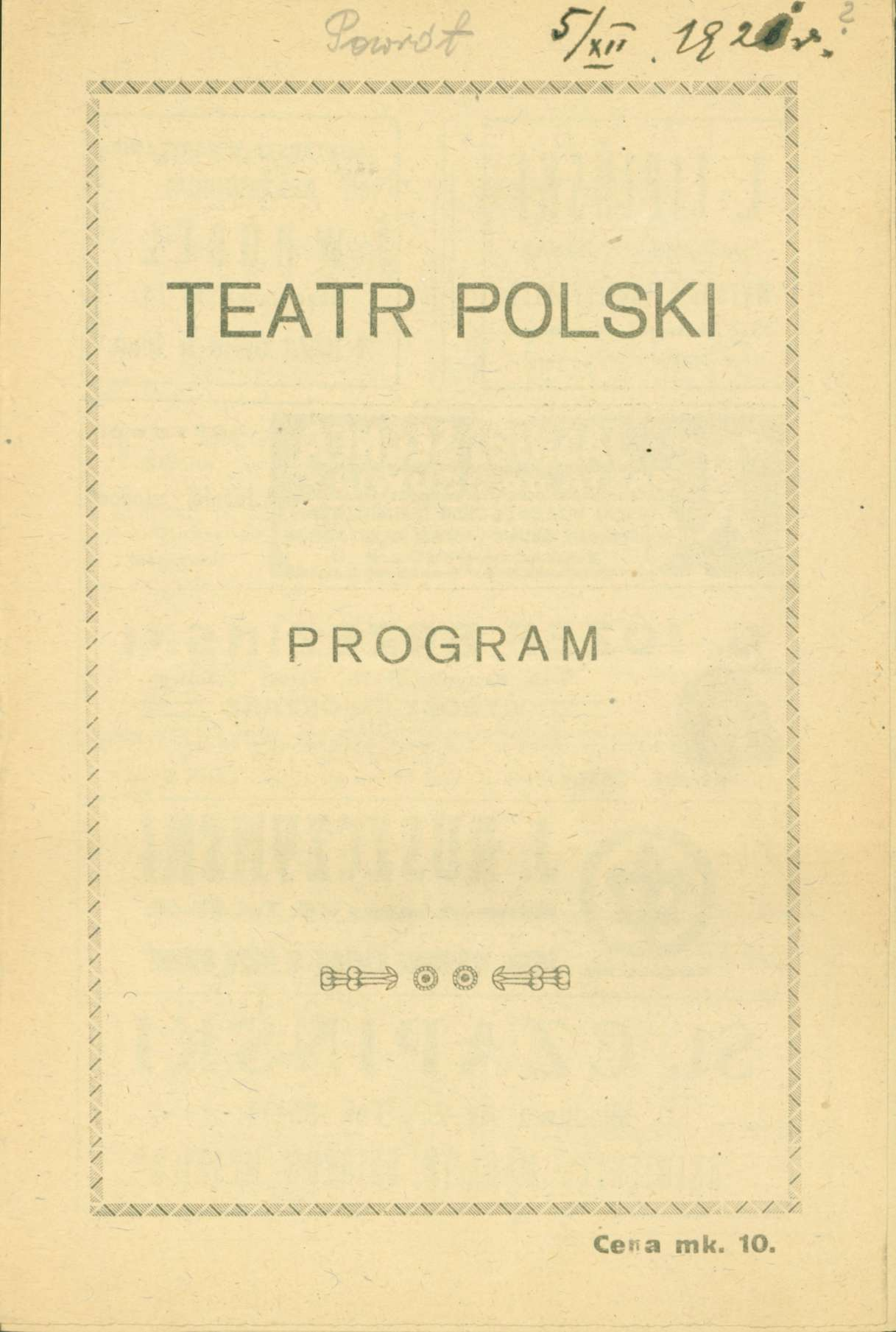 TEATR POLSKI ^ r P R O