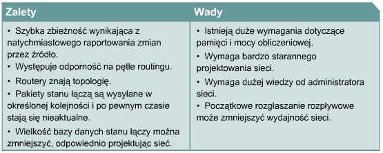 Zalety i wady routingu według stanu