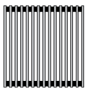 Kratka dostępna w wersji: aluminium naturalne aluminium anodowane aluminium imitacja drewna Standard: Odstępy (tuleje) o długości 13 mm między szczebelkami standardowo wykonane z czarnego PVC.