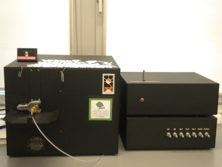 1. Analiza próbek na obecność węgla Analizę węgla w aerozolach/opadach przeprowadza się metodą termo-optyczną (Sunset Laboratory Dual-Optical Carbonaceous Analyzer), która umożliwia selektywne