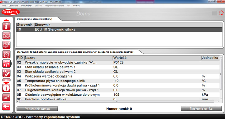 Diagnostyka eobd Ramki