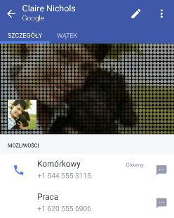 96 Kontakty Kontaktowanie się z daną osobą 1. Na ekranie głównym stuknij pozycję, a następnie znajdź i stuknij pozycję Kontakty. 2.