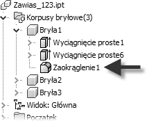 Dodaj zaokr glenie ba trzpienia.