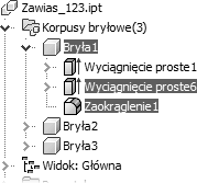 Program utworzy zaokr glenie i automatycznie przypisze je do korpusu, do którego nale y zaokr glana kraw d, jak na