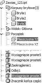 Aby skorygowa to przypisanie kliknij, w oknie Odbicie lustrzane przycisk Bry a, a nast pnie poka drugie skrzyd o zawiasu (Bry