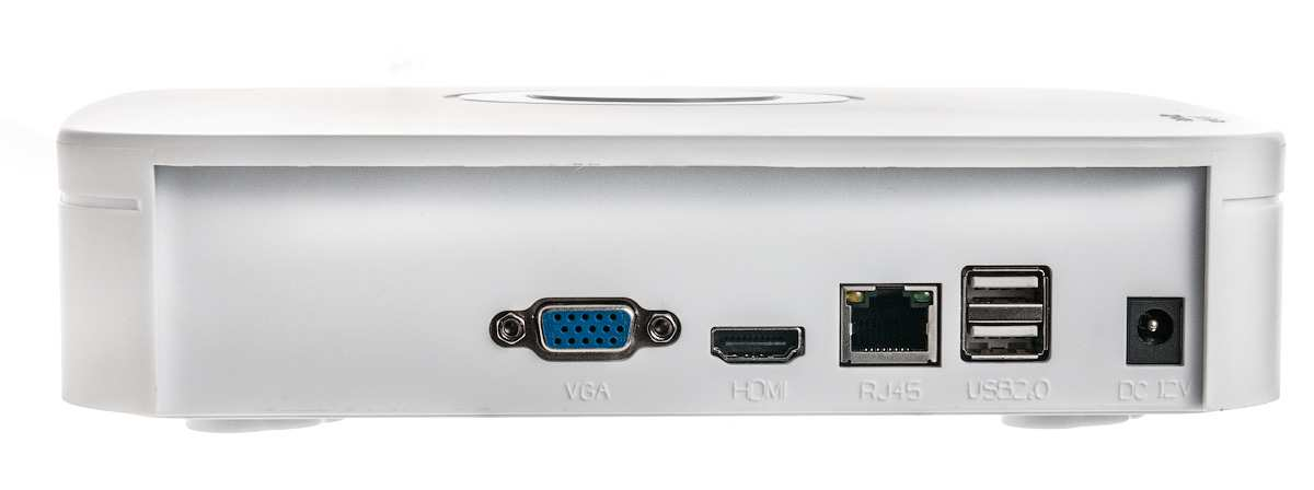 2. NVR Panel tylny Interfejs VGA HDMI RJ45 USB 2.
