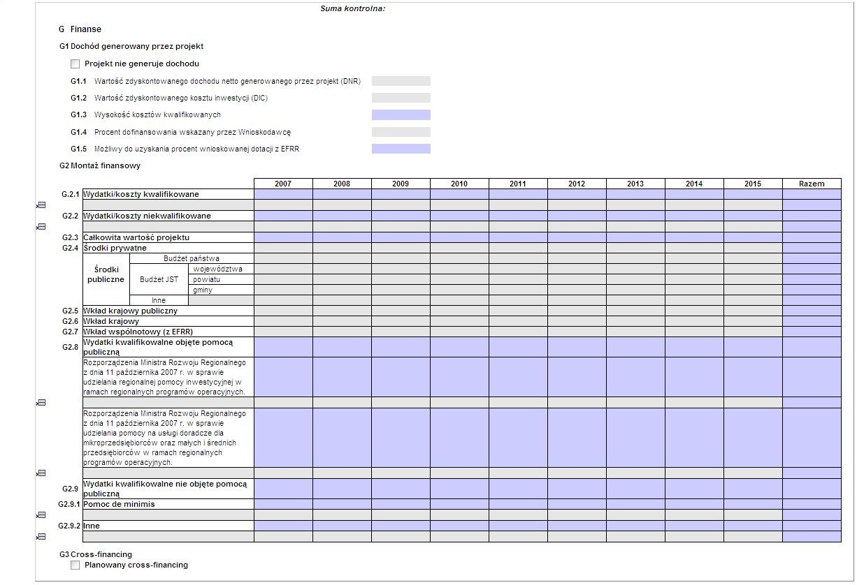 2.7 Finanse Rysunek 9 Finanse. Na przedstawionym rysunku powyżej (Rysunek 9 Finanse), dostępna jest pełna lista pomocy publicznej (G2.8).