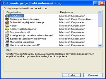 systemie Windows XP narzędzi administracyjnych serwera Windows 2000.