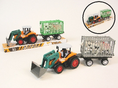 60 / 120 Traktor z beczką, friction, PVC; wym.op.