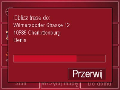 Tryb nawigacji Zakazane Zapisywanie celu Przycisk Zapisz otwiera menu wprowadzania, służące do wpisywania nazwy wprowadzonego celu.