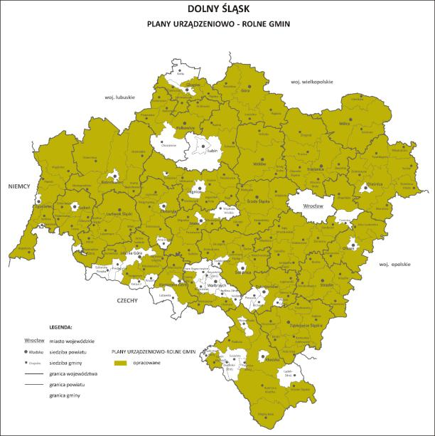 Plany urządzeniowo-rolne Na 133 gminy wiejskie i