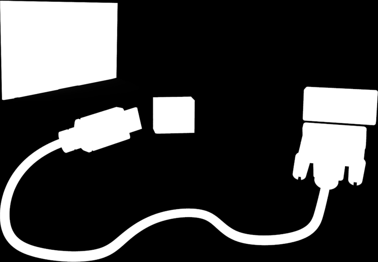 Aby umożliwić odsłuch dźwięku z komputera, podłącz głośnik zewnętrzny do złącza wyjściowego audio komputera.