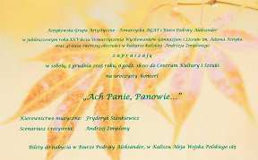 Koncert Ach Panie, Panowie 05-12-2015, godz. 18.