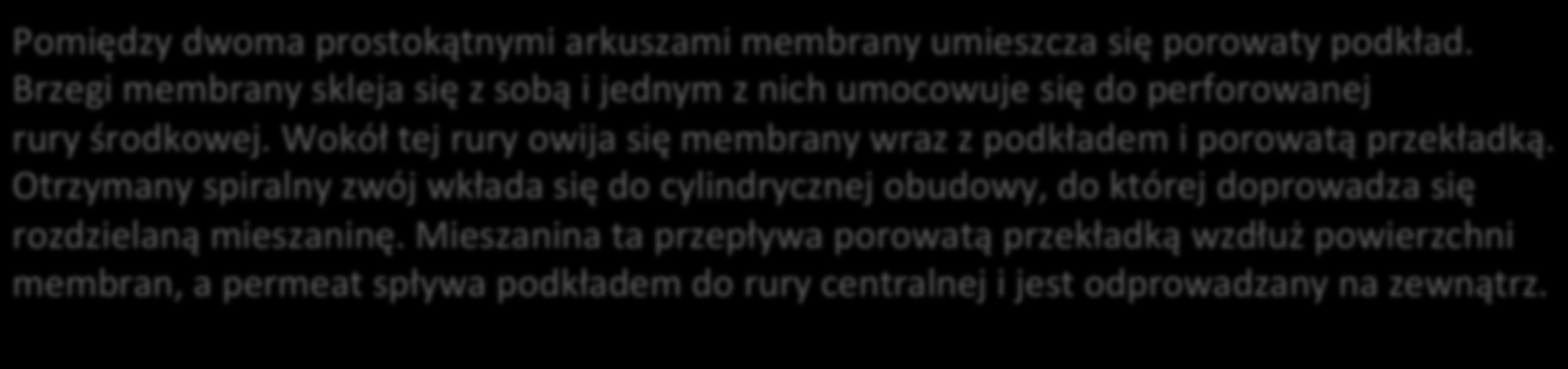 Pomiędzy dwoma prostokątnymi arkuszami membrany umieszcza się porowaty podkład.