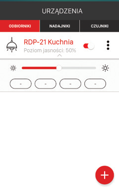 ZDALNA AKTUALIZACJA OPROGRAMOWANIA Ściemniacz RDP-21 posiada wbudowany bootloader, który umożliwia zdalną zmianę oprogramowania z poziomu aplikacji exta life.