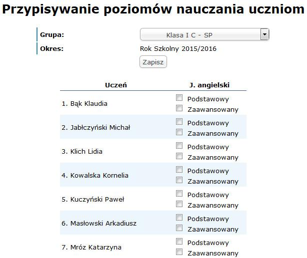 Określenie liczbowe: Liczba całkowita, dodatnia. Przyszłościowo będziemy w stanie pozycjonować poszczególne poziomy nauczania i ustalić który z nich jest wyższy właśnie po wartości liczbowej.