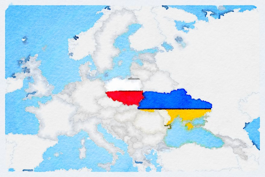 Słownik UKRAINA Ukraina to państwo, które leży w Europie i graniczy z Polską. Jeśli pojedziemy samochodem, rowerem czy pociągiem cały czas w jednym kierunku na wschód dojedziemy na Ukrainę.