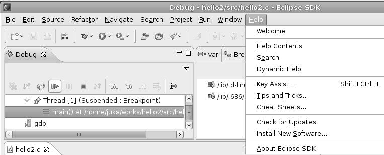 Po uruchomieniu Eclipse należy w pierwszej kolejności zainstalować wtyczkę (ang. Plugin) dla języka C, C++.