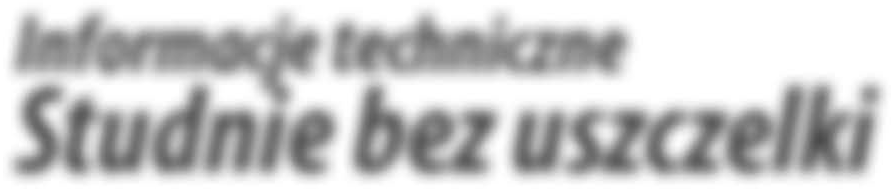 Informacje techniczne Studnie bez uszczelki Studnie kanalizacyjne bez uszczelki mają zastosowanie przy budowie systemów kanalizacji wód deszczowych i gruntowych (studnie drenarskie).
