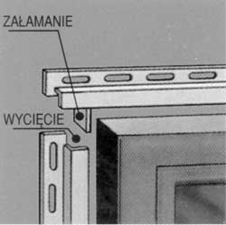 Połączenia są najmniej widoczne, gdy panele nakładają się od strony miejsca najczęstsze obserwacji. Złącza powinny być przesunięte względem siebie o 60-100 cm.