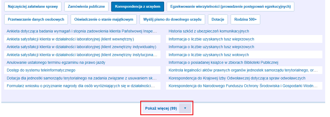 dostępnymi czynnościami, użytkownik powinien kliknąć opcję Pokaż więcej (Rysunek 51),