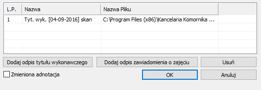 adnotacji i kliknąć przycisk Wybierz. Dokumenty zostaną wyeksportowane do folderu Kancelaria Komornika Eksporty EZbieg. RYSUNEK 7.