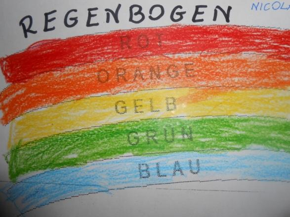 Regenbogen komm und schau rot