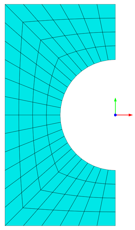 Rys. 11. Dyskretny modelu przekroju kształtownika 6.