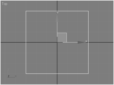 48 3ds max 8 Ć wiczenia praktyczne 2. W oknie Top utwórz pudełko (Box) o wymiarach: Length: 600, Width: 600, Height: 300. Umieść je w środku sceny, jak na rysunku 2.1.