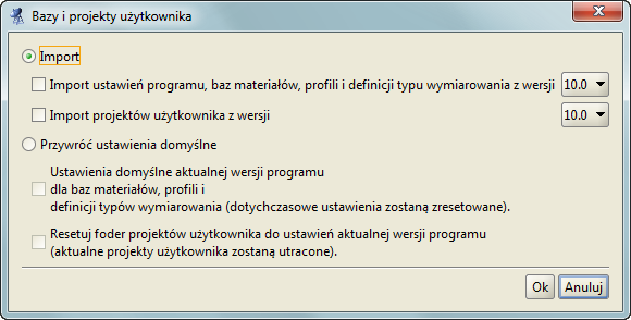 W dolnej części okna wyświetlana jest lista dostępnych modułów w danej wersji programu, aktualny numer wersji każdego z modułów oraz lista udzielonych licencji na poszczególne