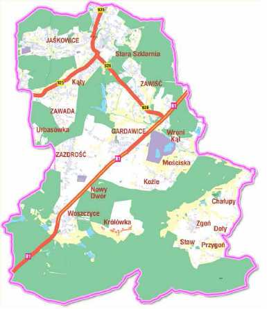 2.2. Tranzyt Przez teren Orzesza przebiega droga krajowa nr 81 Katowice - Skoczów o długości 10,30 km oraz dwie drogi wojewódzkie nr 926 Bytom-Ruda i nr 925 Śląska-Rybnik.