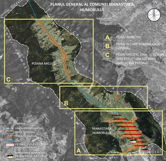 2. caracteristici generale ale peisajului HARTA GENERALA A ZONEI COMPONETELE GENERALE ALE PEISAJULUI Localitatea Mănăstirea