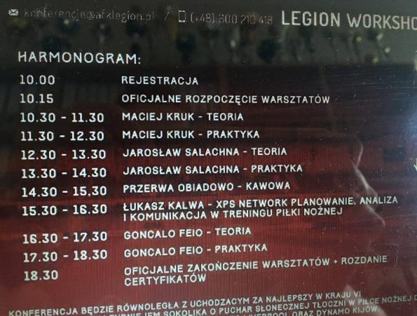 LEGION WORKSHOPS LEGION WARSZAWA Akademia Futbolu