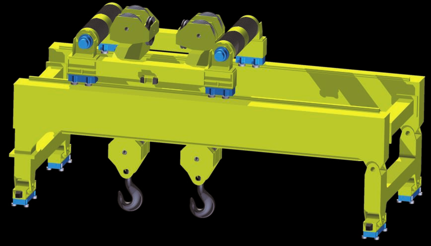 ) Obliczenia wytrzymałościowe Model 3D konstrukcji Dokumentacja konstrukcyjna Raport dla towarzystwa (DNV) SUWNICE OFFSHORE Udźwig........... Prędkość podnoszenia.......... Rozpiętość.