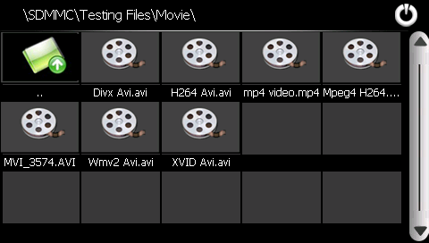 Wyświetlanie czasu odtwarzania danego filmu / całkowitego czasu filmu Aby włączyć odtwarzanie filmu, kliknij w ikonę wyświetlić listę dostępnych