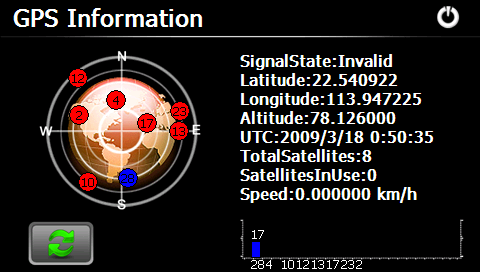 3.10 Informacje GPS Aby zobaczyć informacje o