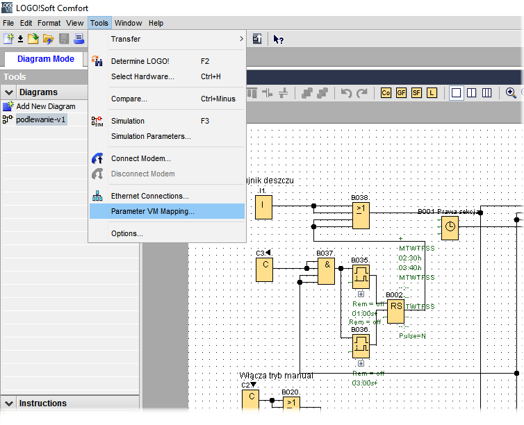 Soft Comfort, do czego służy opcja Tools>Parameter VM Mapping Rysunek 16.