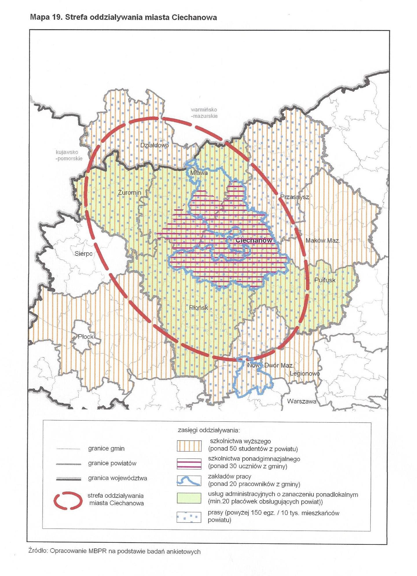 Ciechanów jako ośrodek subregionalny jest ważnym węzłem komunikacyjnym o znaczeniu krajowym i regionalnym.