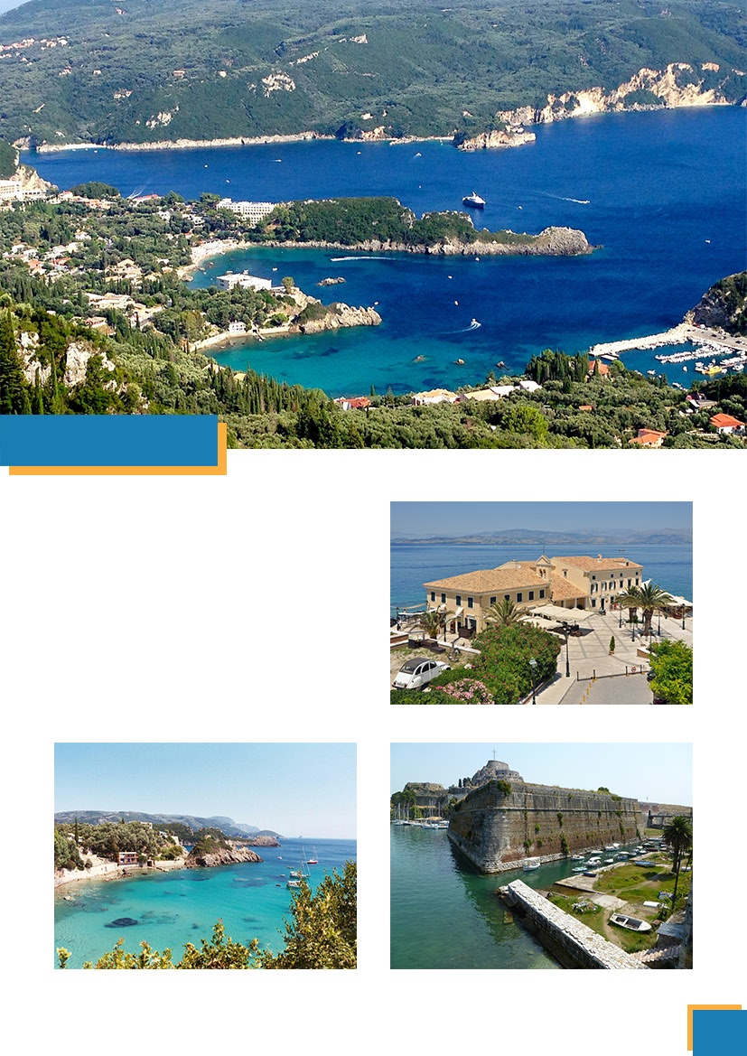 Korfu Górzyste Korfu uważane jest za jedną znajbardziejzielonychwyspgreckich.wyspatajest jednym znajgęściejzaludnionych regionów Grecji.